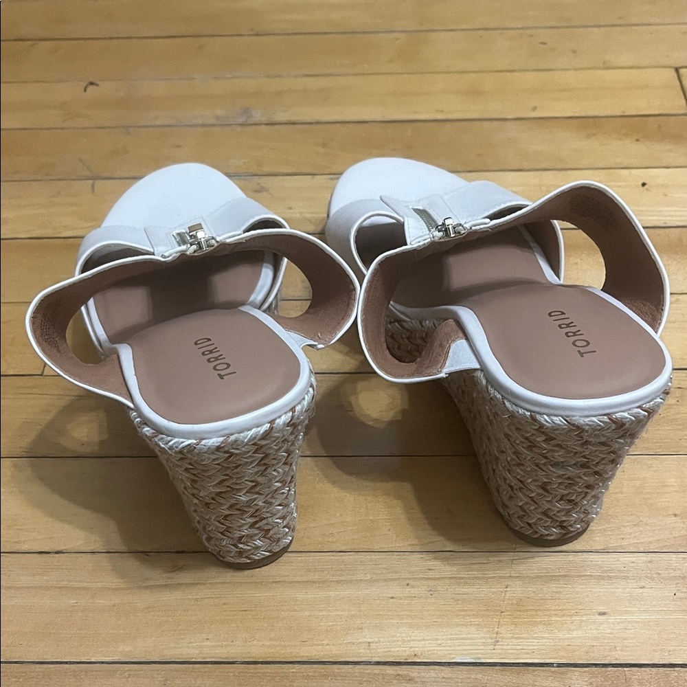 Torrid White Zipper Sandals - Picture 3 of 5